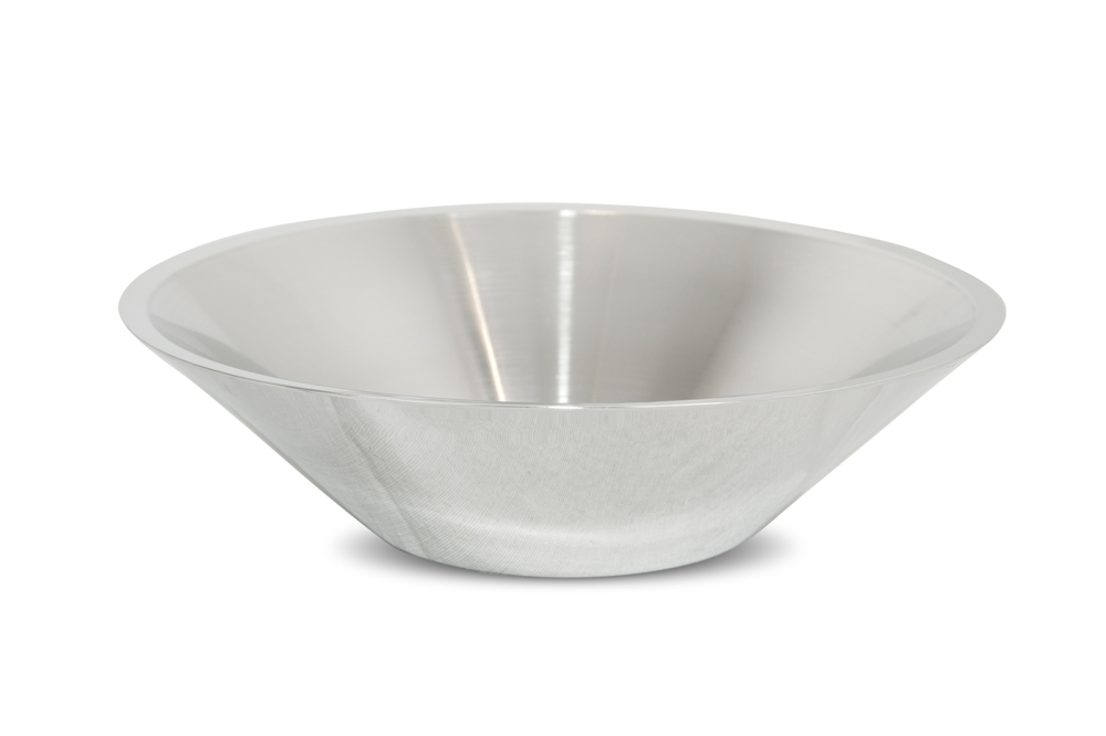 Schaal rond plain nickel