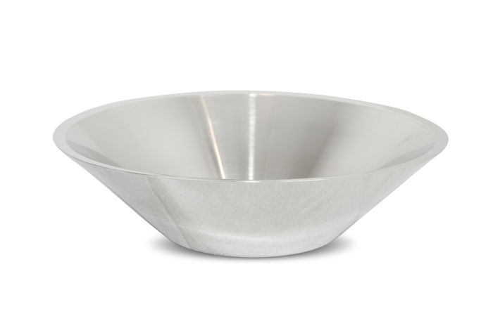 Schaal rond plain nickel