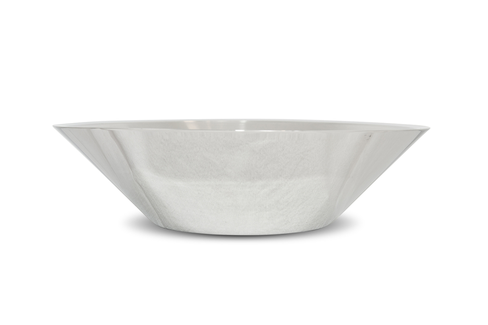 Schaal rond plain nickel