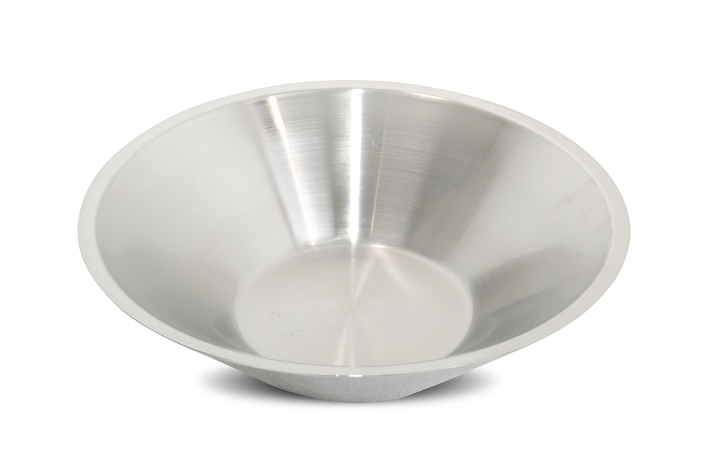 Schaal rond plain nickel