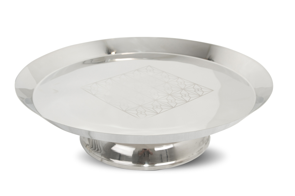 Single Wall Convox Tray with Base, Middle Round Etching