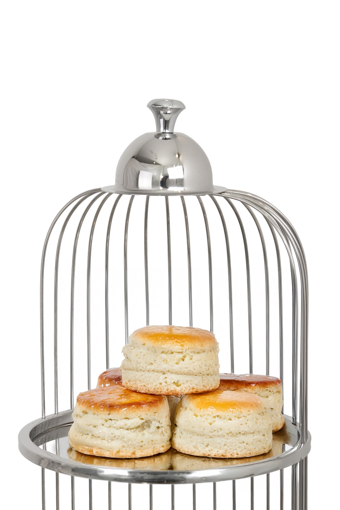3-Tier Cage Pastry Stand, Plain – 62 cm
