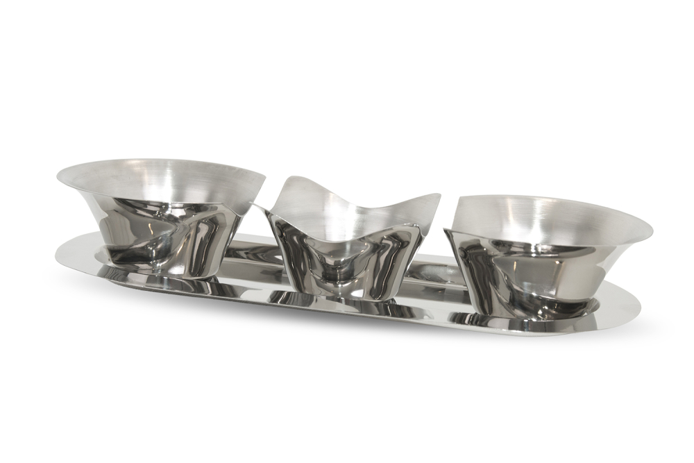Snackserving S/4 plain nickel