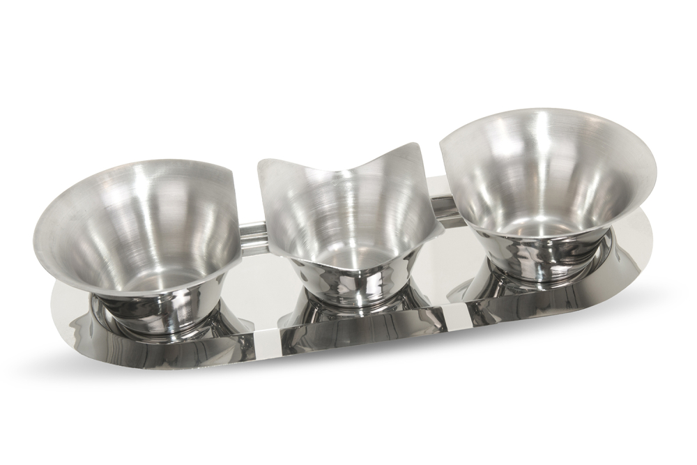 Snackserving S/4 plain nickel
