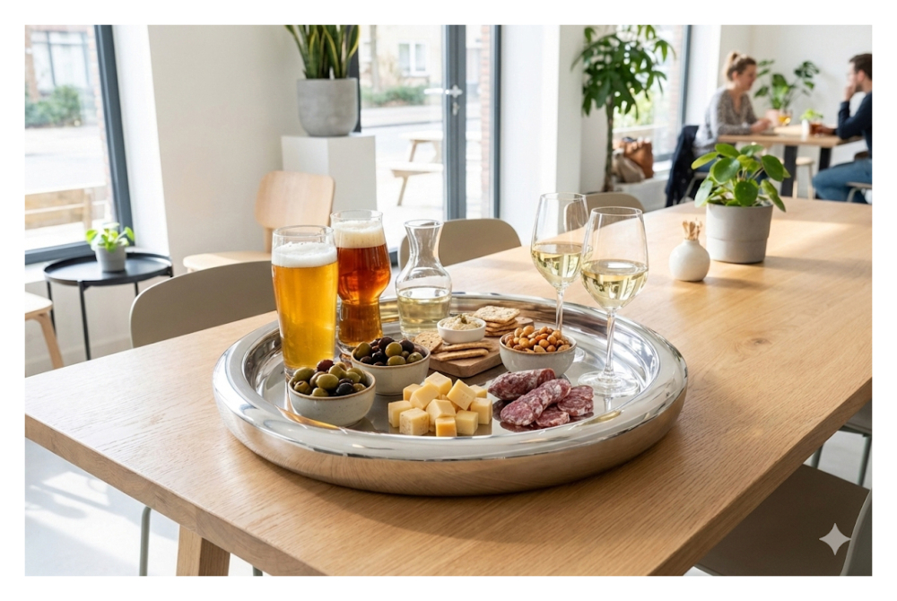 D-Shape Bar Tray, Double Wall